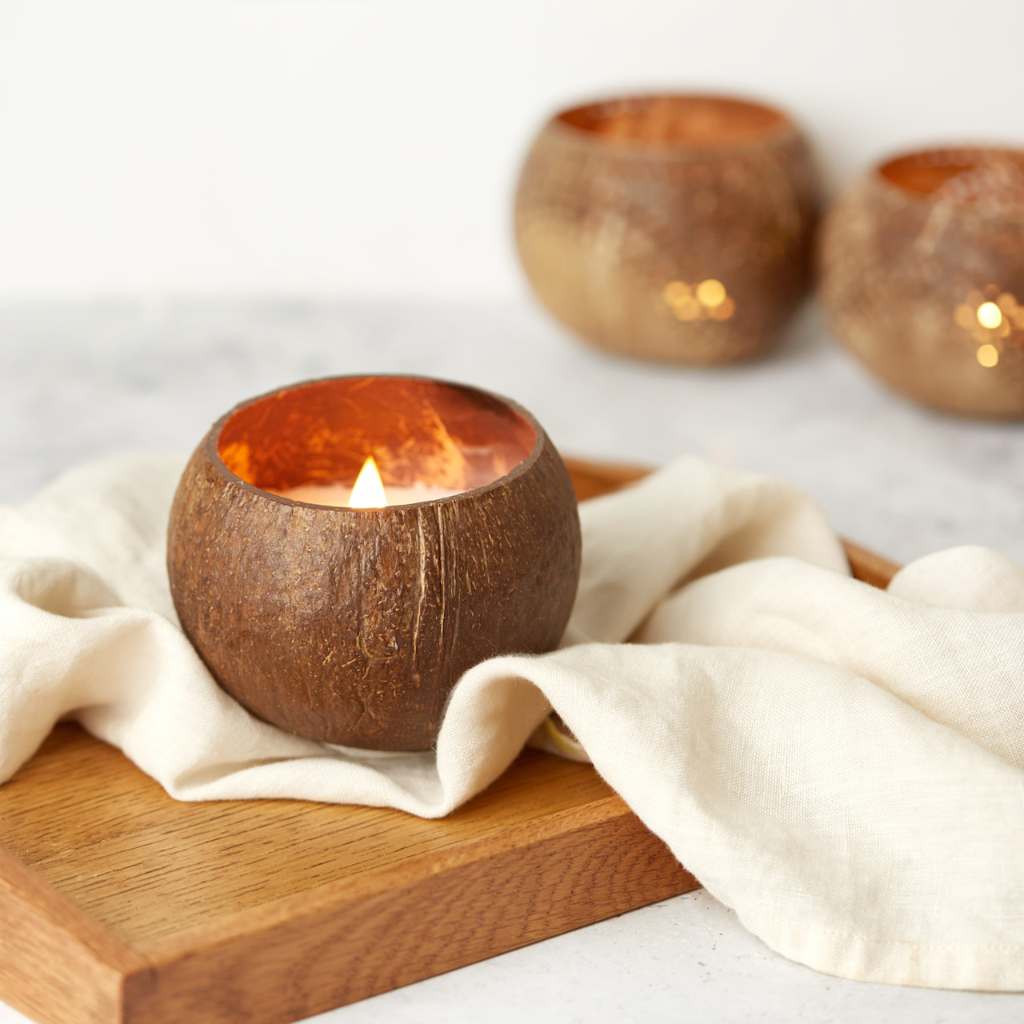 Coconut Shell Candle Toasted Coconut - Bare and Bubbly Ltd