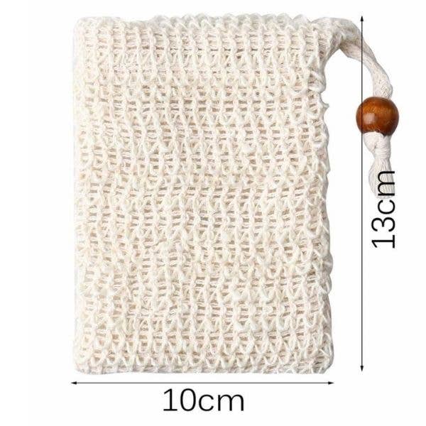 Soap Bag - Sisal | Natural Fibre Mesh Soap Pouch Sack - Bare and Bubbly Ltd