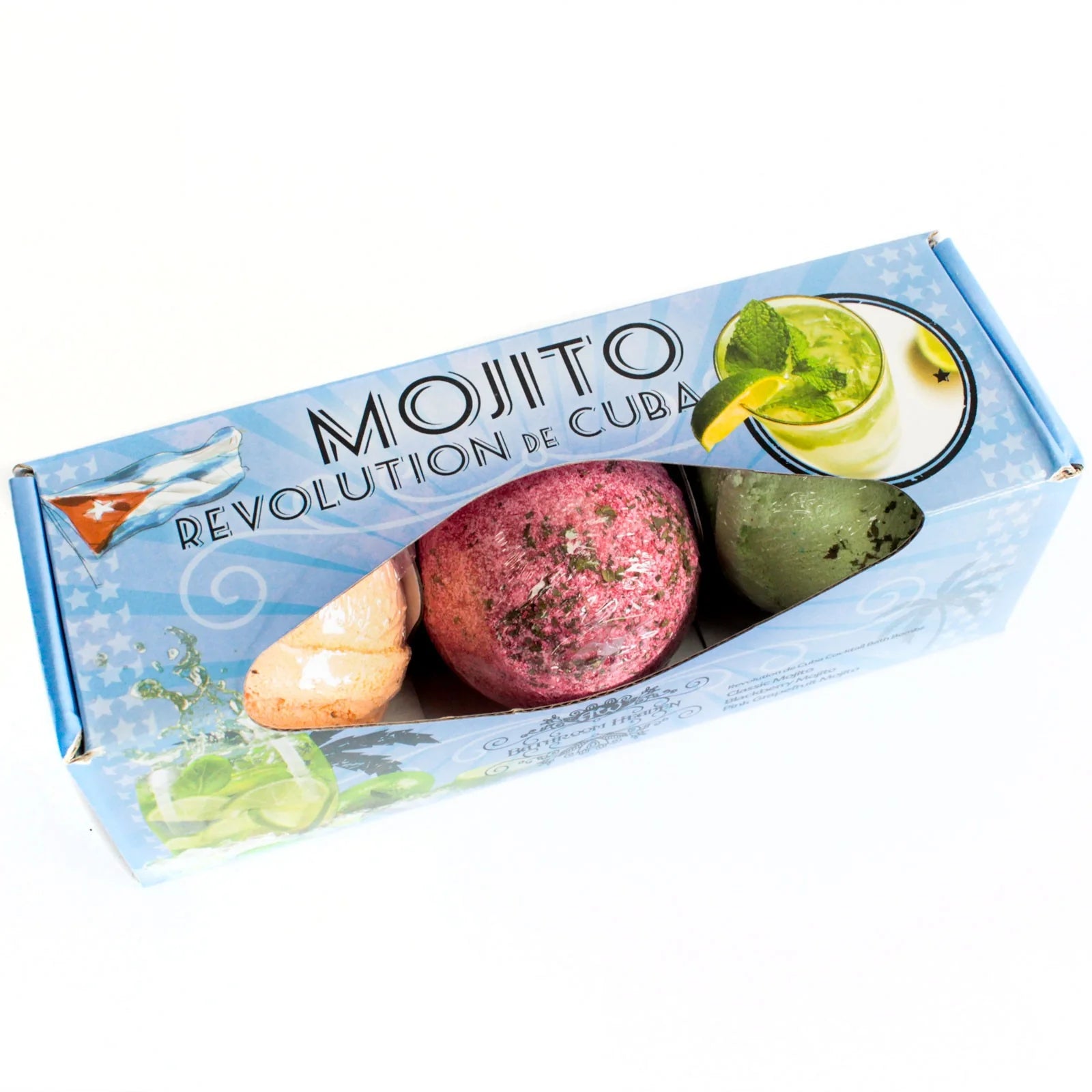 Set of Three Mojito Bath Bombs - Bare and Bubbly Ltd