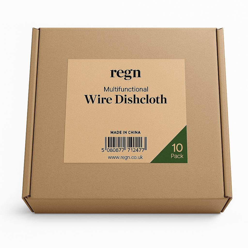 Double-Sided Stainless Steel Wire Dishcloths – Non-Scratch, Heavy-Duty Cloths | 10 Pack - Bare and Bubbly Ltd