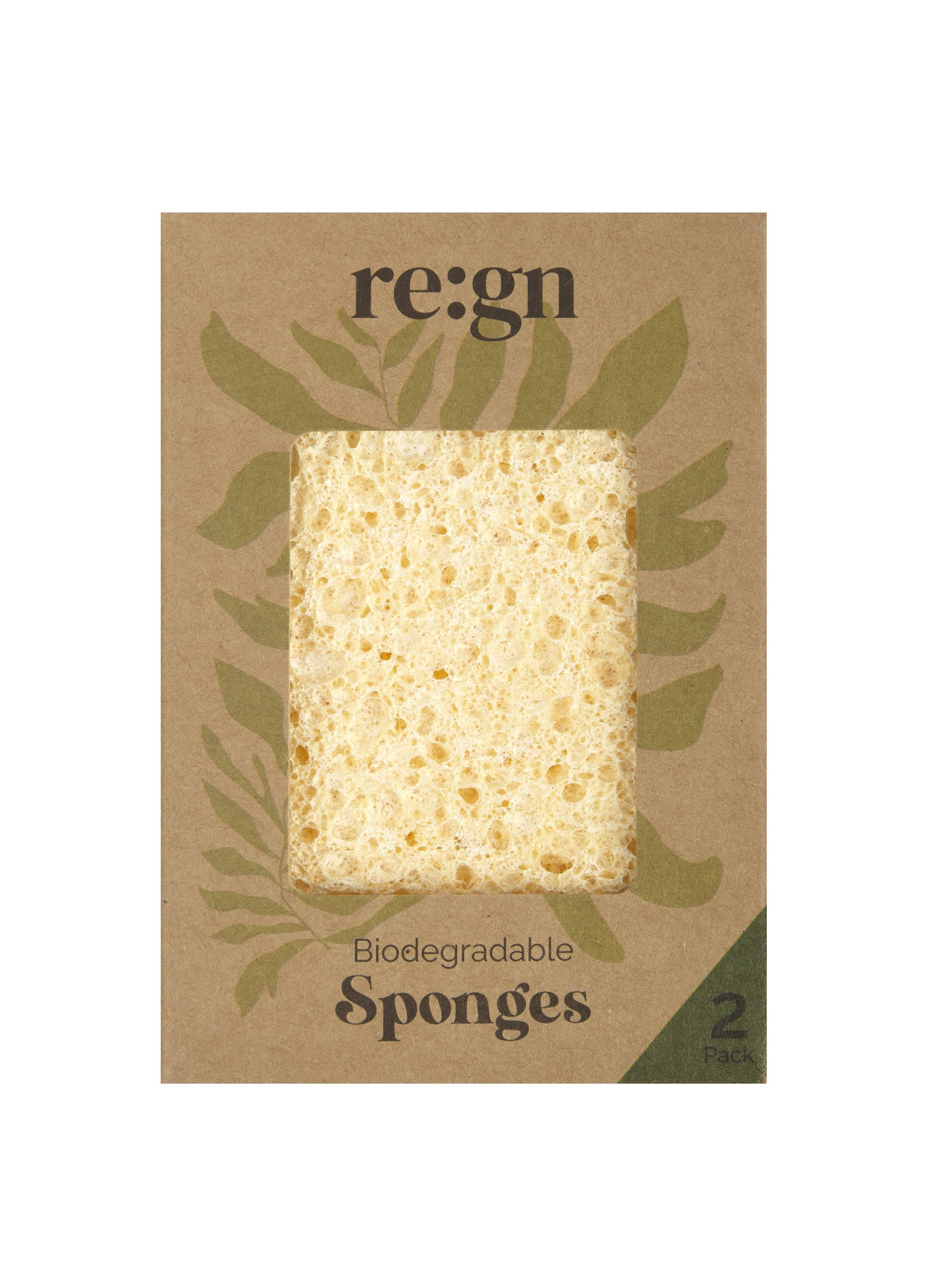 Re:gn Biodegradable Kitchen Sponges - (Pack of 2) - Bare and Bubbly Ltd