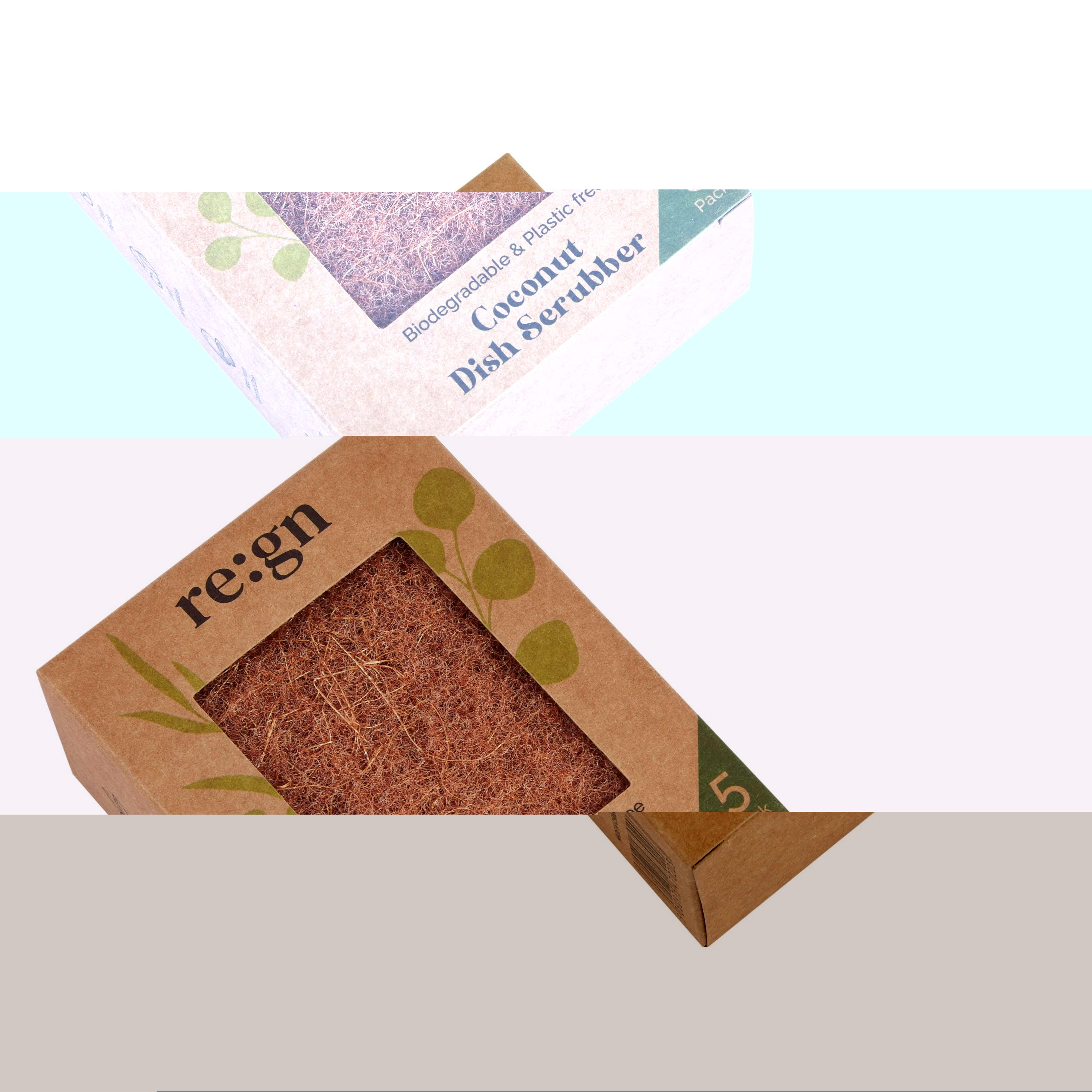 Re:gn Biodegradable Coconut Kitchen Scourers - Pack of 5 - Bare and Bubbly Ltd