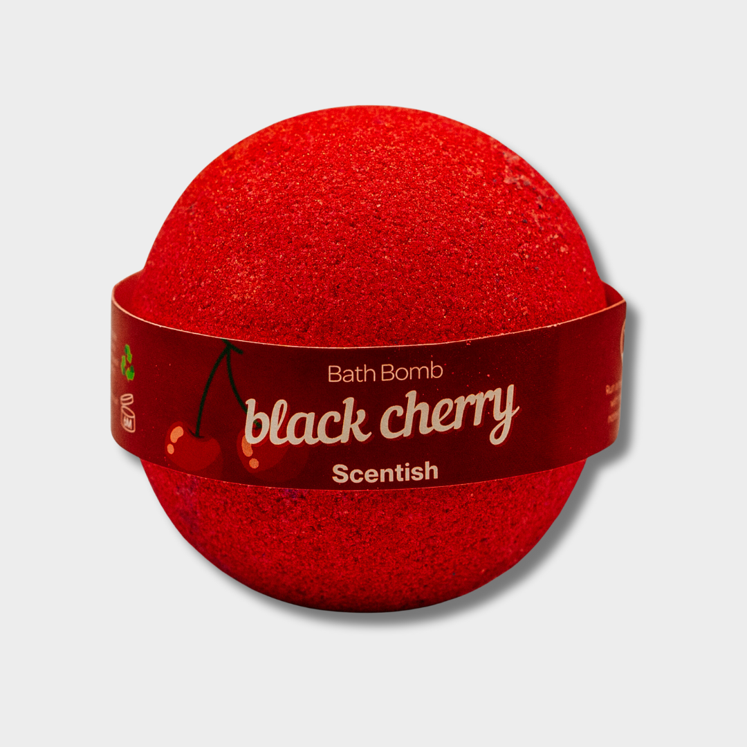 Scentish Black Cherry Bath Bomb - Bare and Bubbly Ltd