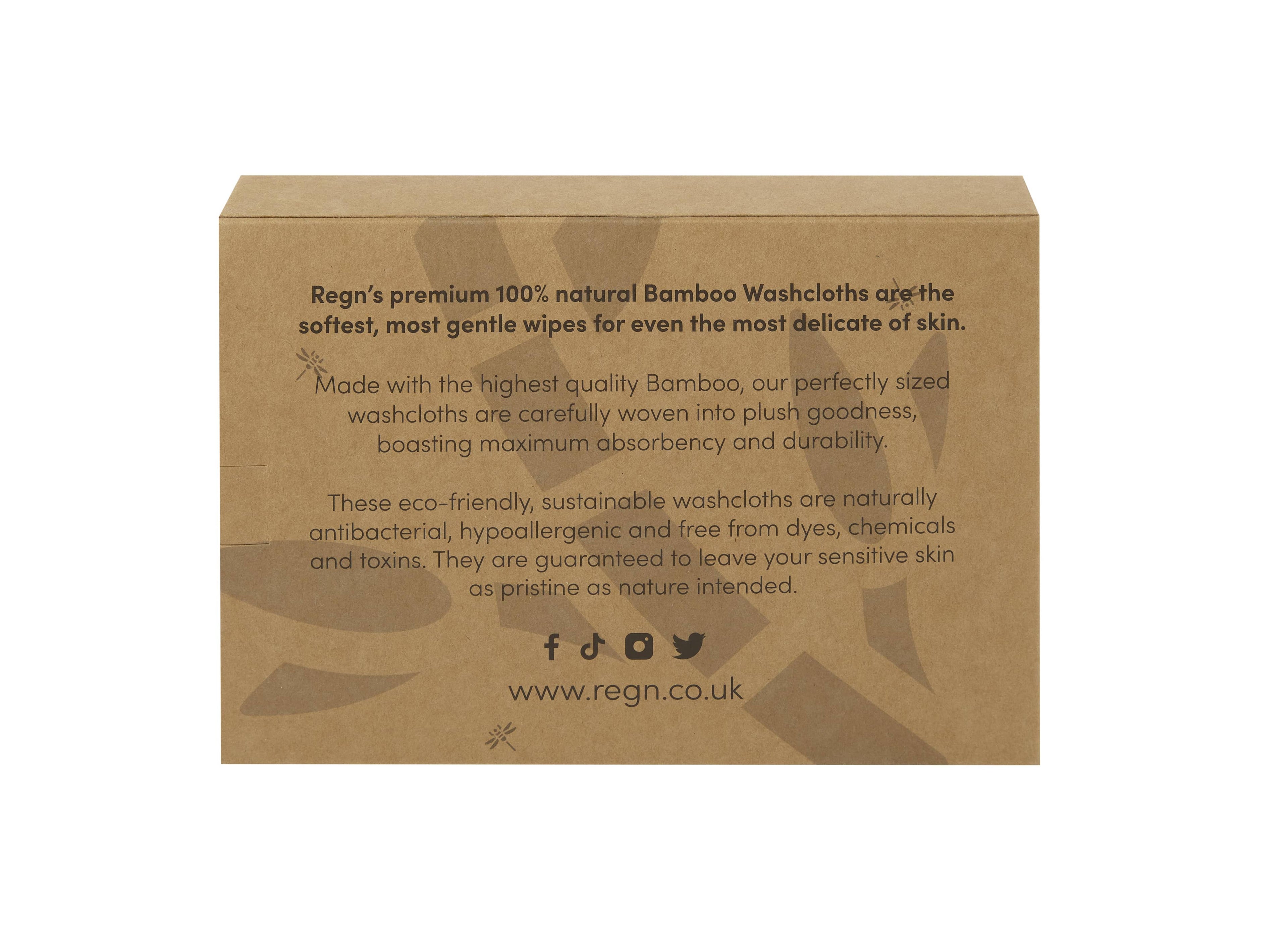 Re:gn Bamboo Face Cloths - 6 Pack - Organic - Bare and Bubbly Ltd