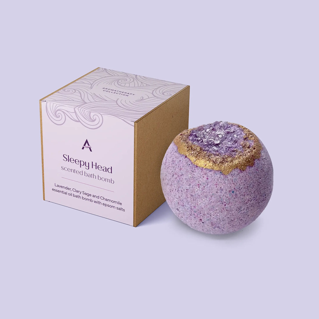 Ascent Sleepy Head lavender and chamomile essential oil bath bomb