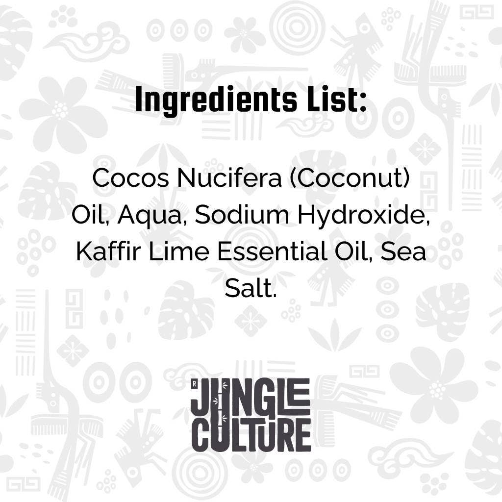 Jungle Culture Body Soap - Lime &amp; Sea Salt Natural Soap Bar