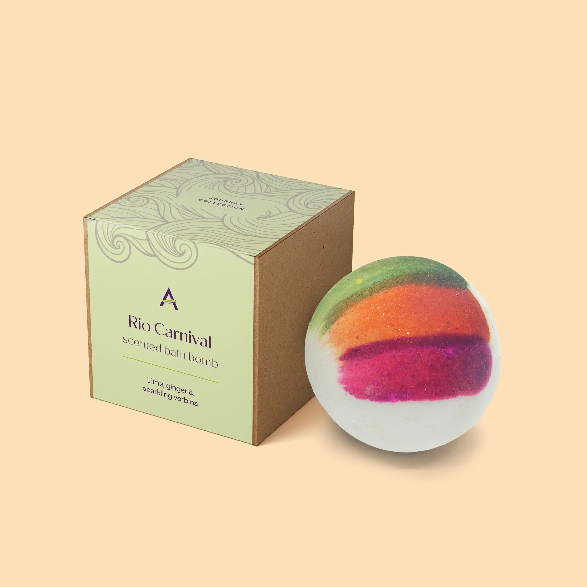 Ascent Rio Carnival lime and ginger bath bomb