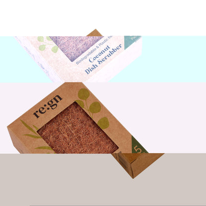 Re:gn Biodegradable Coconut Kitchen Scourers - Pack of 5 - Bare and Bubbly Ltd