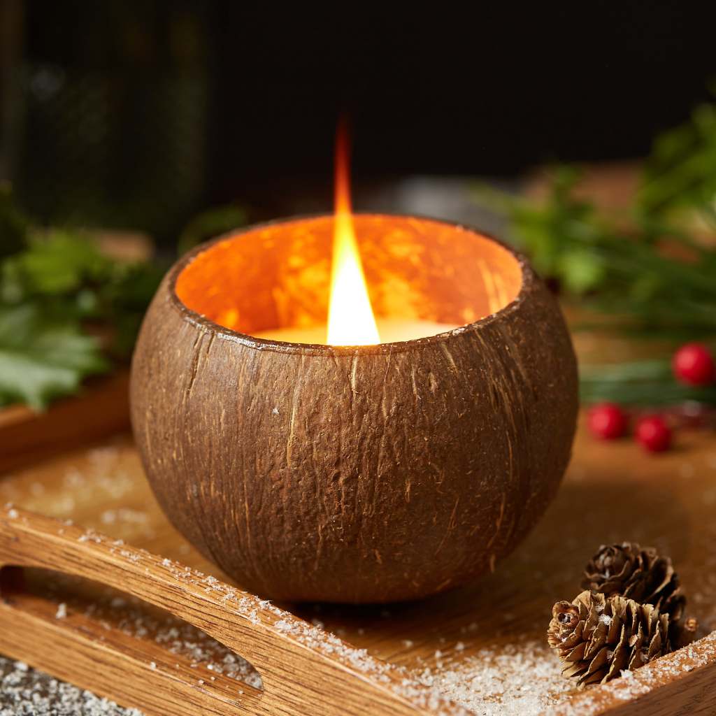Coconut Shell Candle Toasted Coconut - Bare and Bubbly Ltd