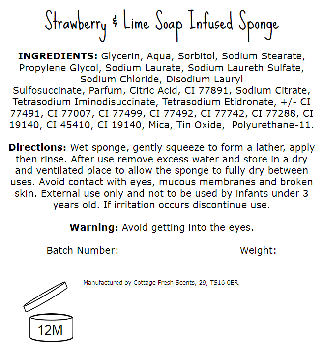 Cottage Fresh Scents - Strawberry &amp; Lime Soap Sponge