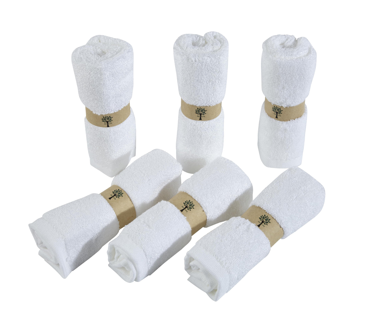 Re:gn Bamboo Face Cloths - 6 Pack - Organic - Bare and Bubbly Ltd